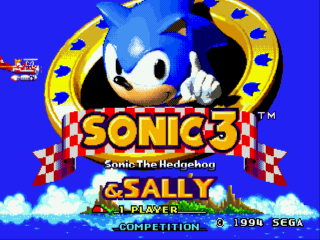 Sonic 3 And Sally Acorn (Beta) Title Screen
